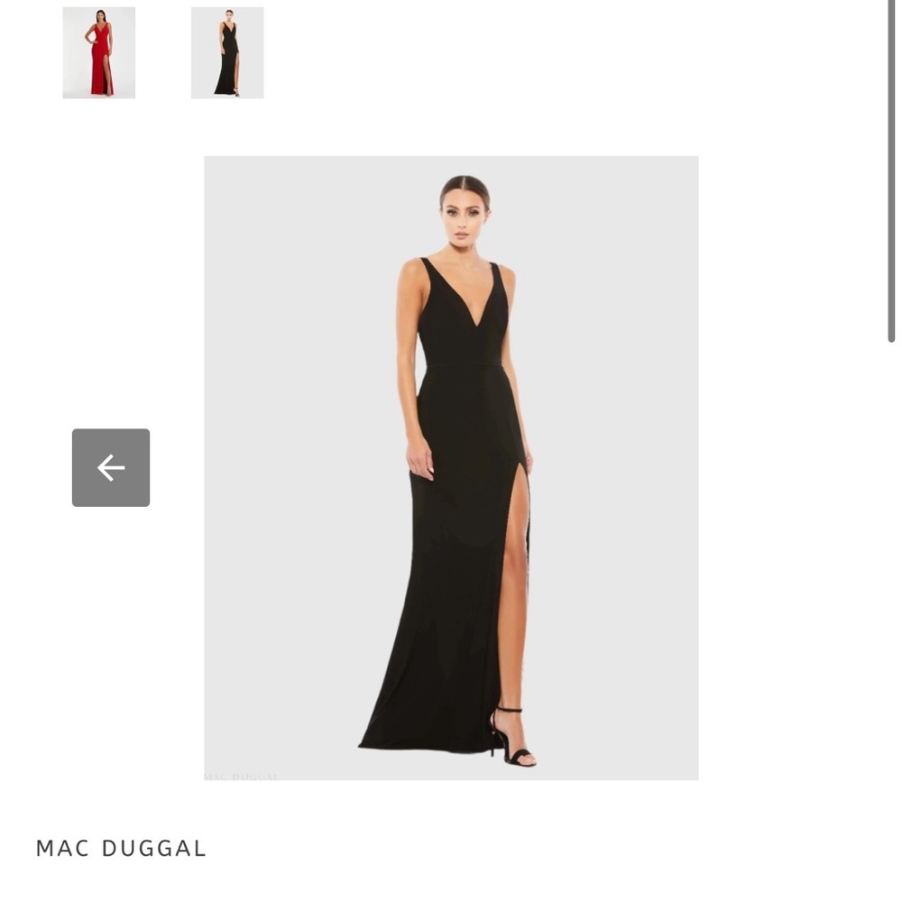 Mac Duggal Ieena Black Evening Gown